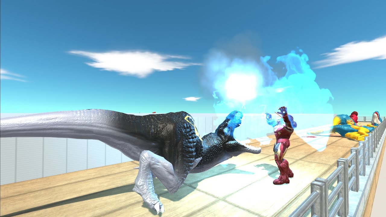 Iron Man Aquaman Batman Captian Death Path - Animal Revolt Battle Simulator