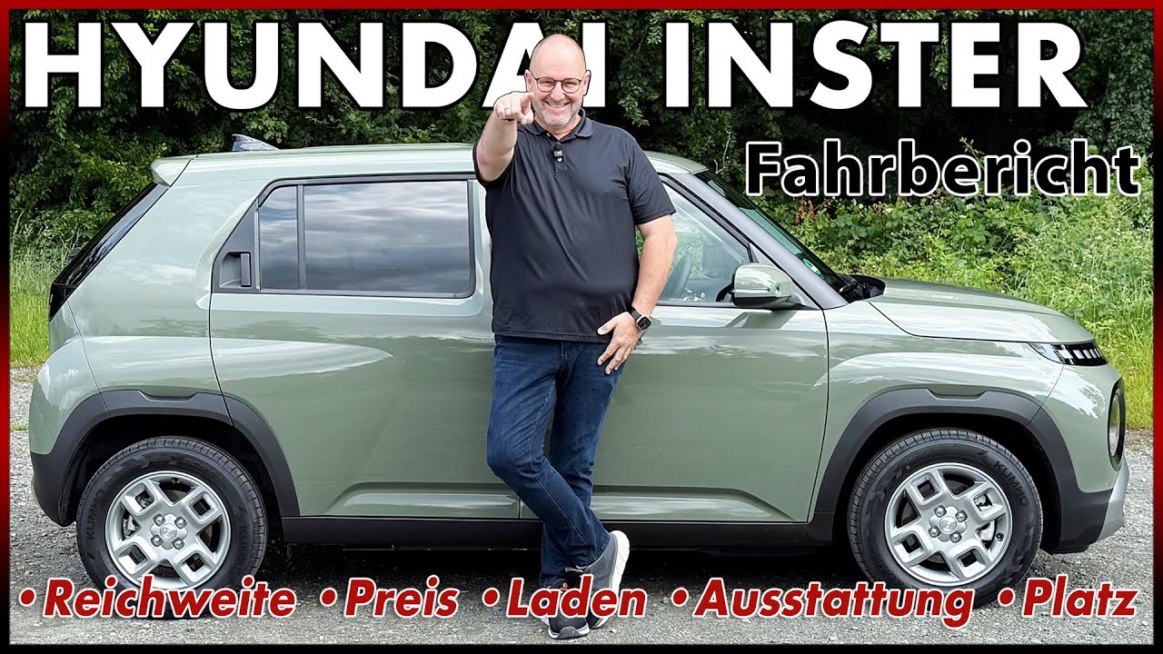 Hyundai Inster - Wie gut ist der günstige Stromer mit dem Basismotor? Test Review Deutsch 2025
