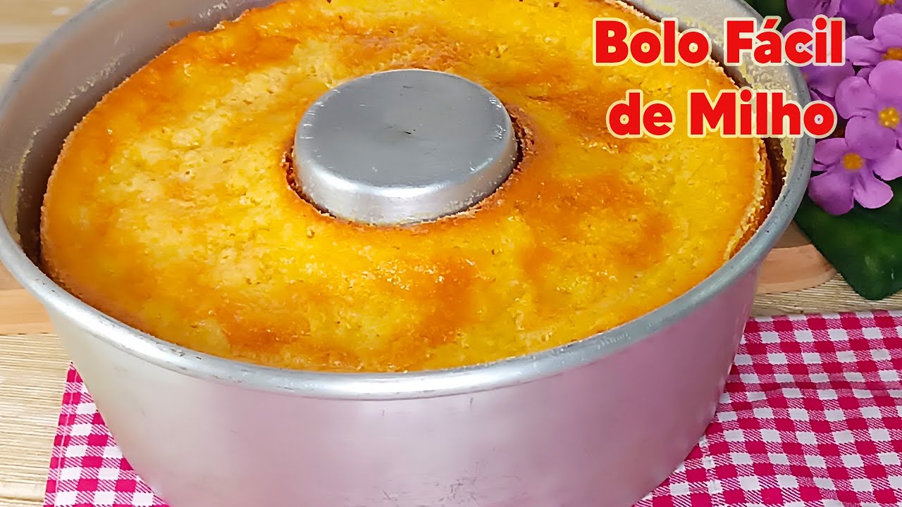 Bolo Fácil e Cremoso de Milho - Sem erro - Super prático e muito delicioso!