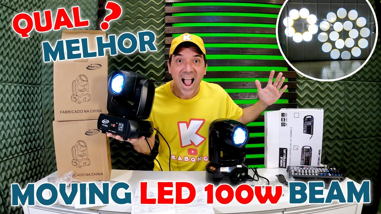 COMPARAÇÃO MOVING HEAD BEAM 100W LED COM PRISMA! QUAL MELHOR?