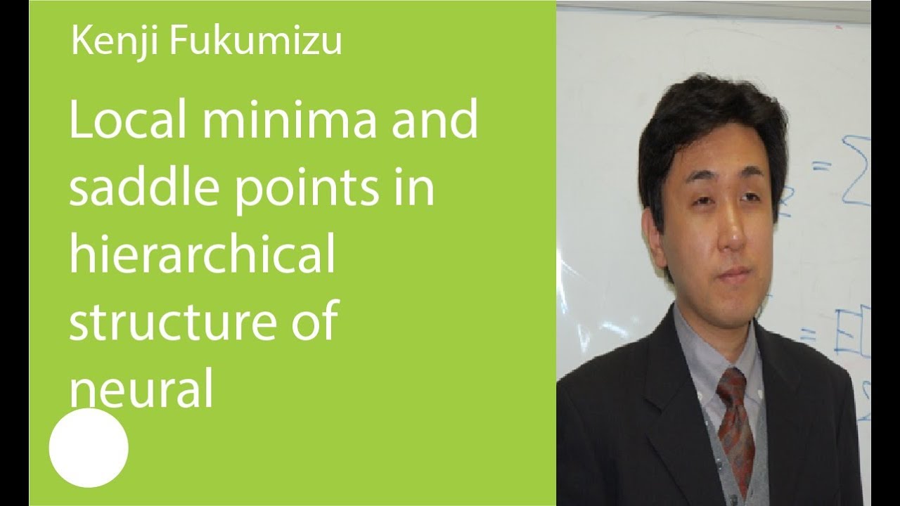 15. Local minima and saddle points in hierarchical structure of neural. Kenji Fukumizu