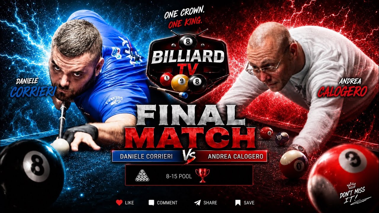 CORRIERI DANIELE VS CALOGERO ANDREA Finali Campionato Nazionale 2025 BILLIARD TV