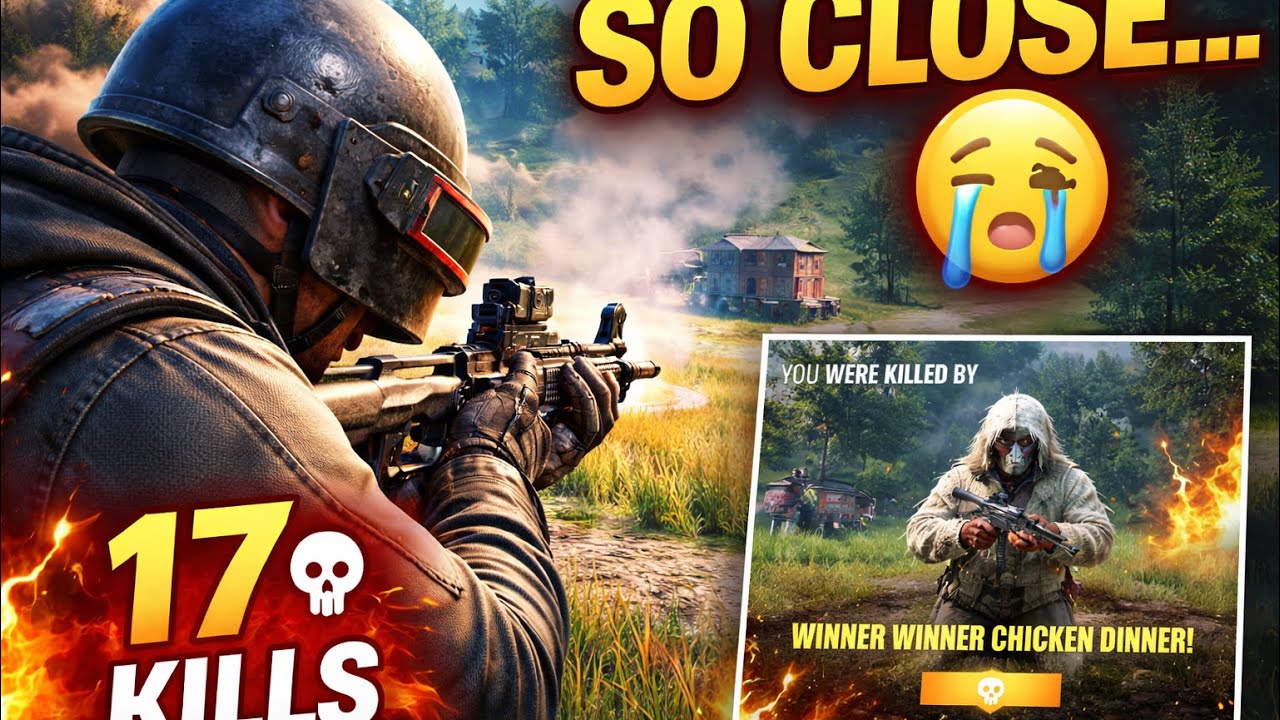 I Was So Close 💀 | 17 Kills on Erangel | PUBG Mobile