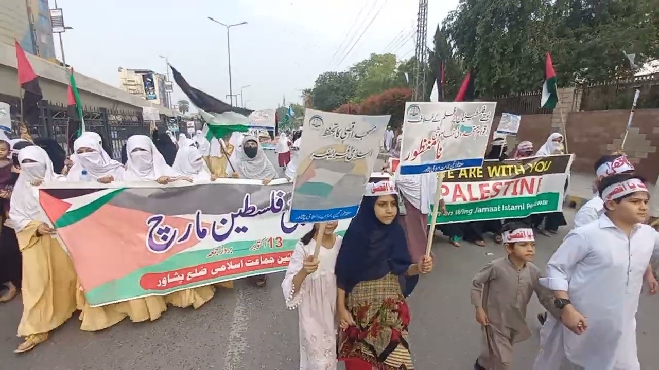 Support of Palestinians  Jamaat-e-Islami Women Wing