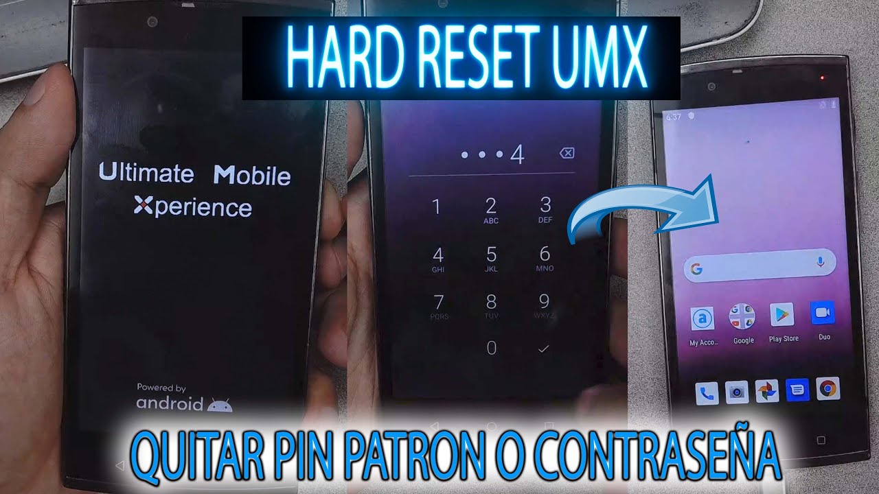 HARD RESET ULTIMATE MOBILE XPERIENCE QUITAR PIN PATRON CONTRASEÑA FACIL