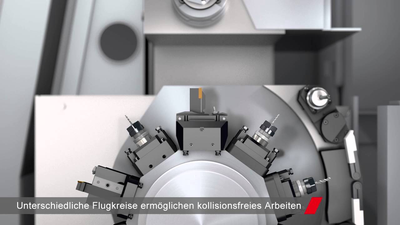 Dreh-Fr&auml;szentrum TRAUB TNL32-11 mit 11 Linearachsen - Animation