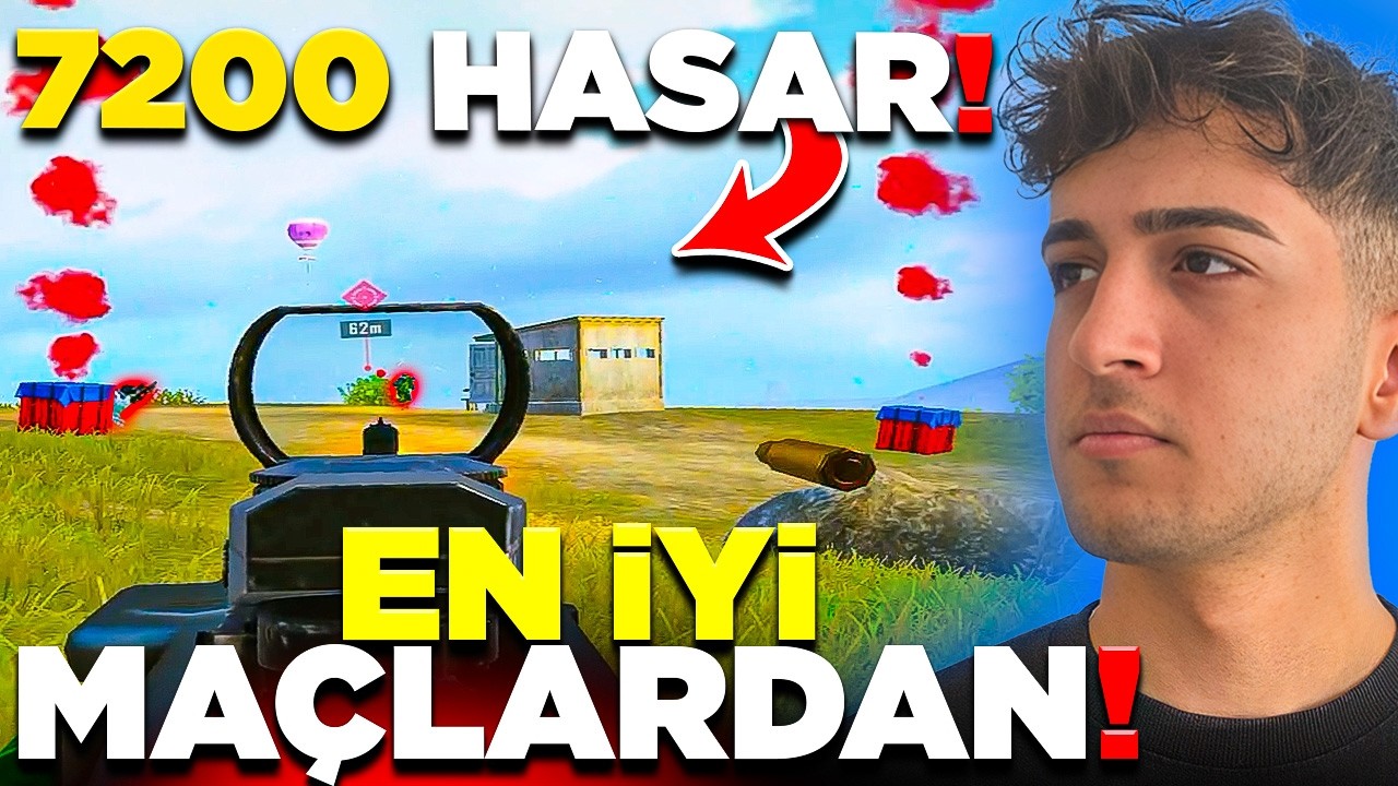 43 KİLL İLE 1v4 HARİTAYI TEMİZLEDİM! 7200 HASAR! EN İYİ MA&Ccedil;LARDAN! 😱| PUBG Mobile