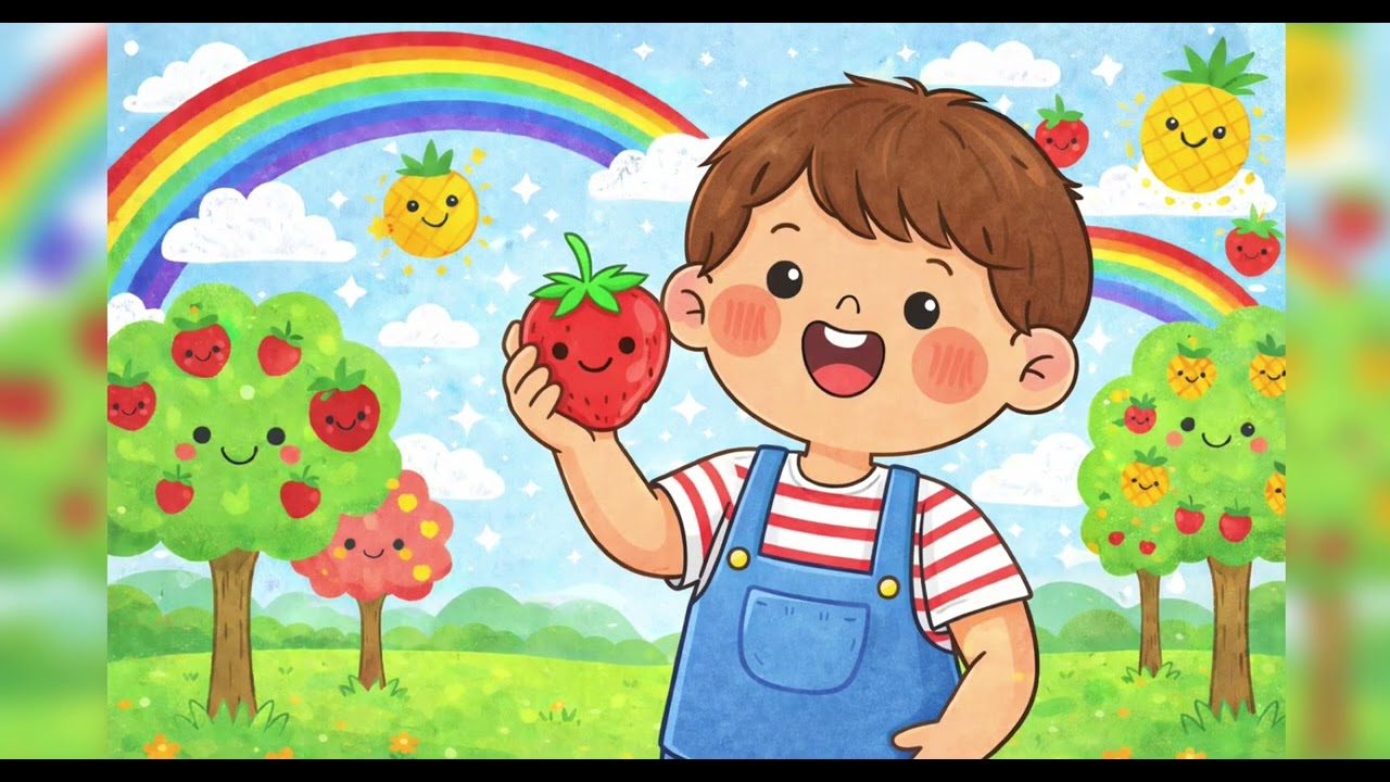 Фруктовые забавы - Названия фруктов на английском языке 🍎🍌 | Изучаем фрукты для детей | Названия ...