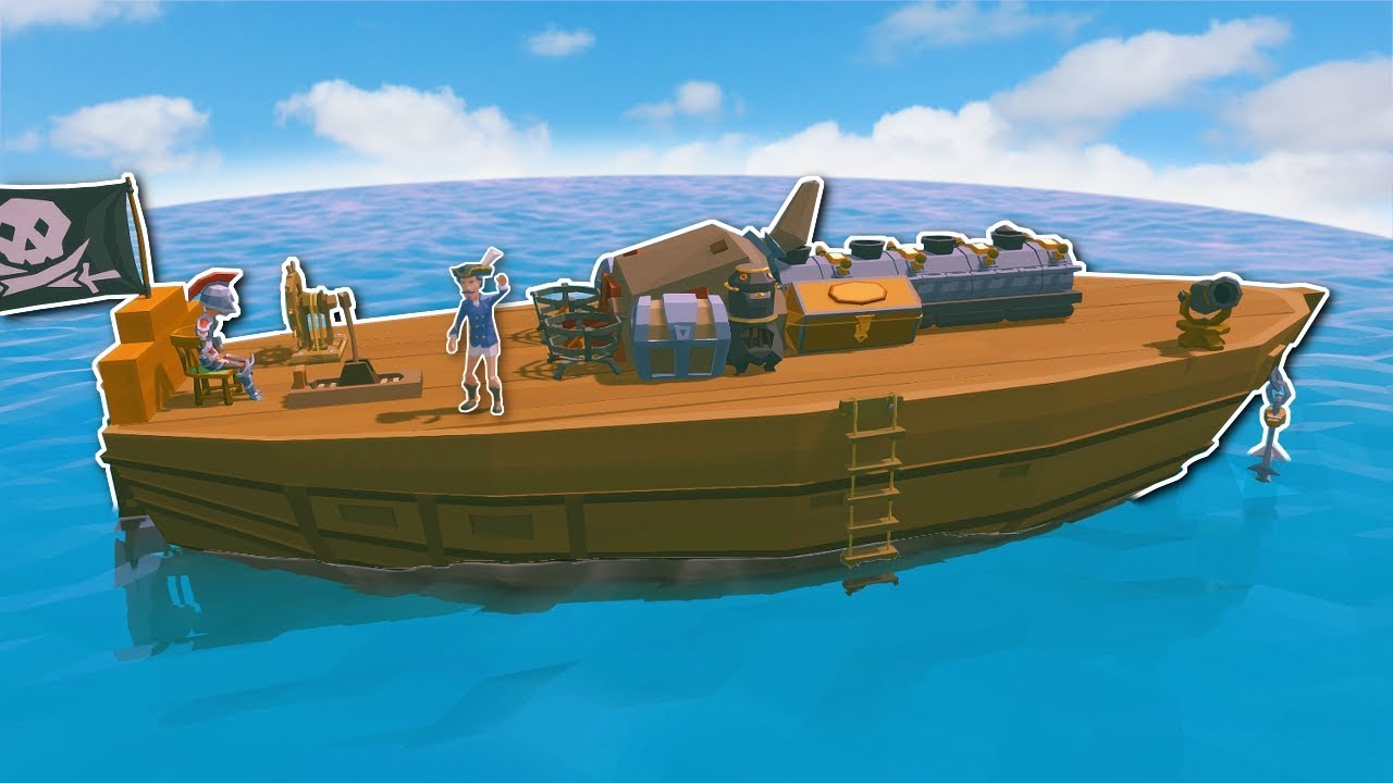 Ylands - STEAM ENGINE SHIP VOYAGE! - Ylands Multiplayer Gameplay & Ship Sailing