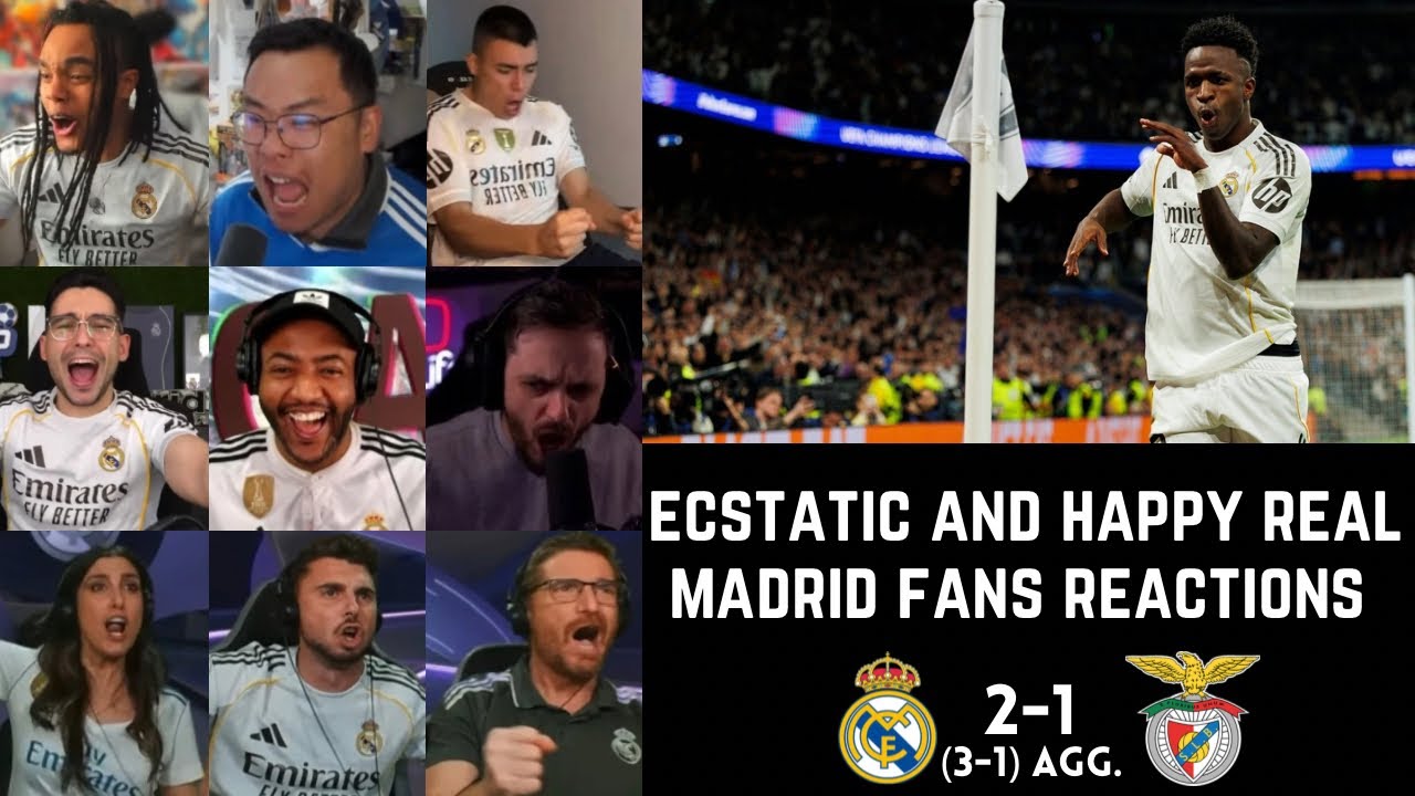 Ecstatic & Happy Real Madrid Fans Reactions | REAL MADRID 2-1 Benfica (3-1 Agg) | UCL R32