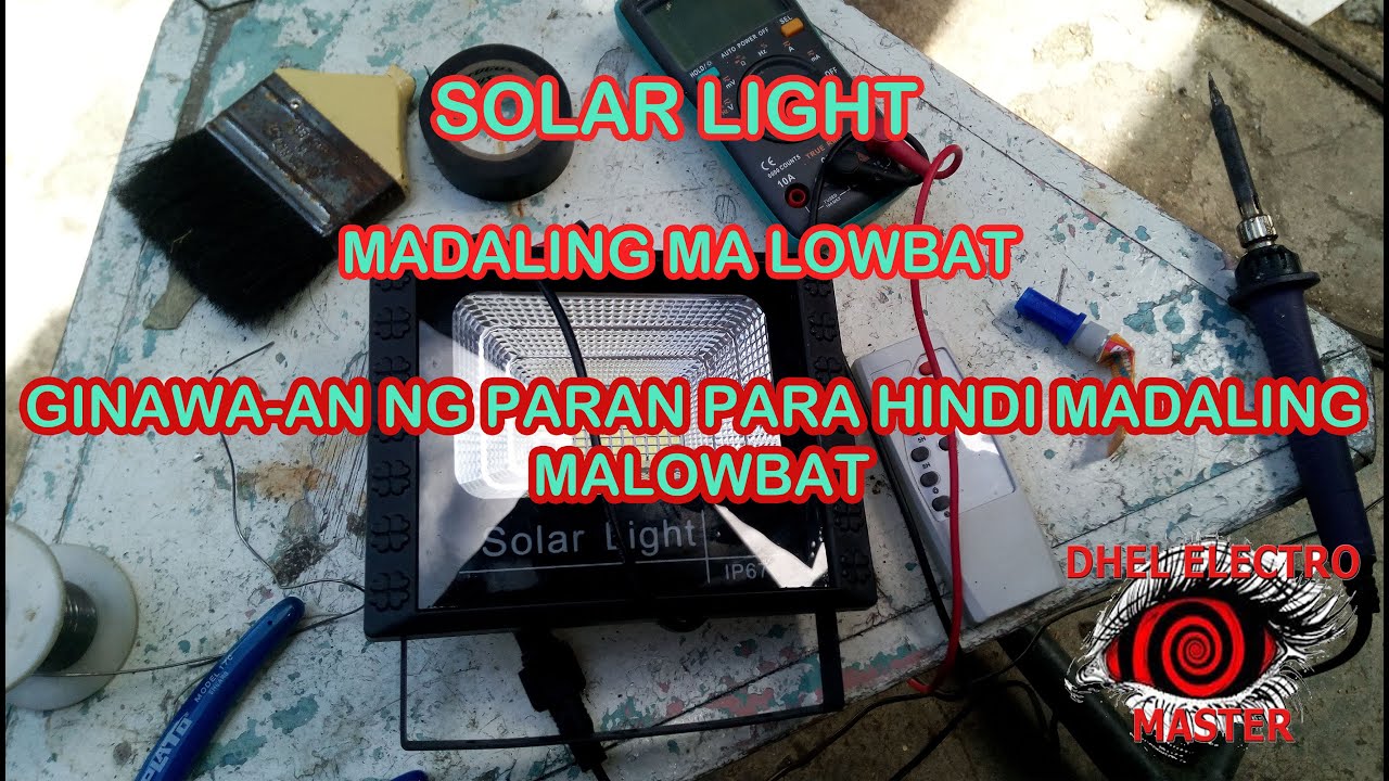 Solar light IP67 Madaling ma lowbat ginawaan nang paraan.