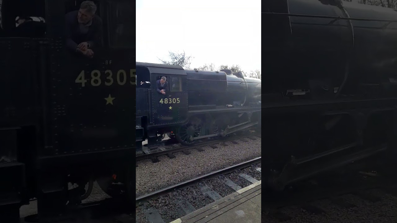 48305 Passing At  Leicester North, Switching Tracks And End Of Train