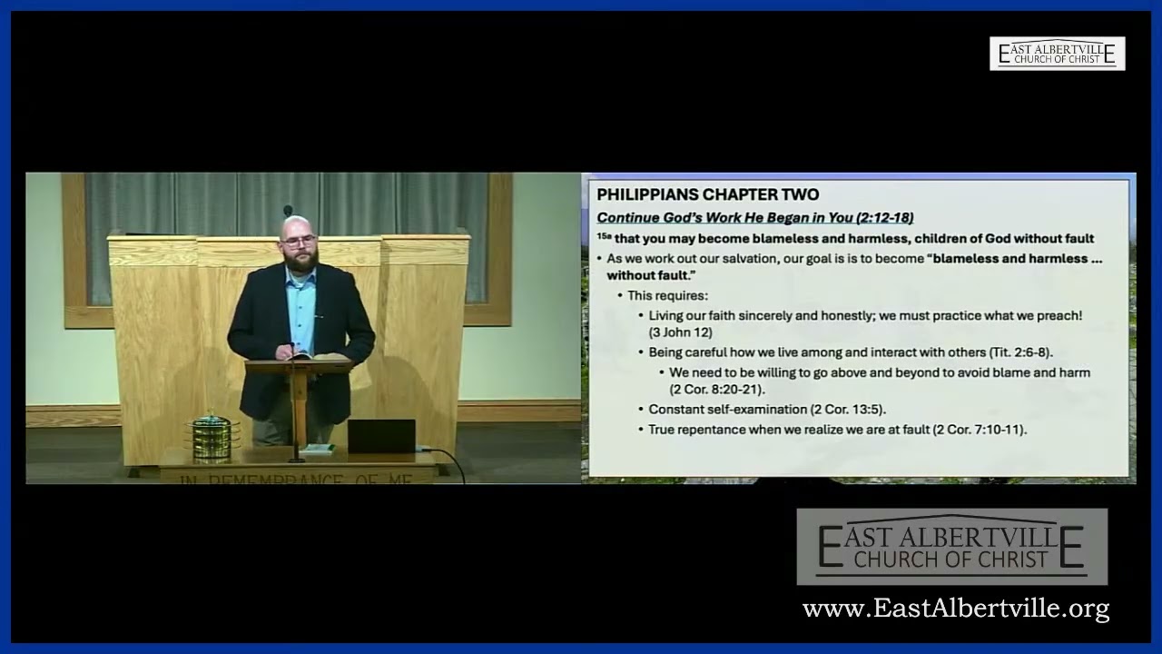 Sunday Class - Philippians Chapter 2, part 5 - Dylan Stewart