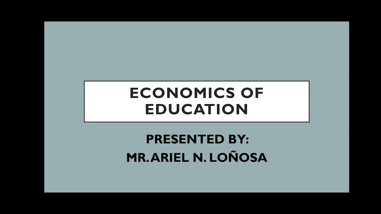 Economics of Education