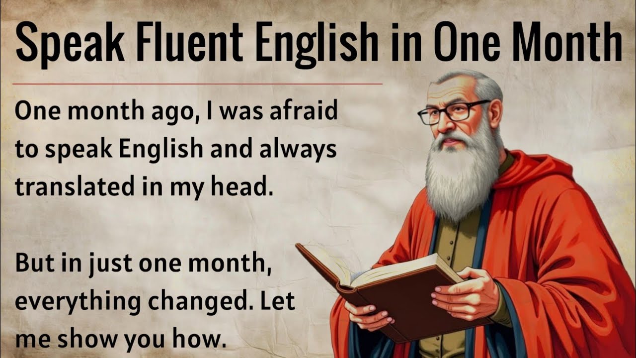 How I Spoke Fluent English in One Month || Graded Reader || Speak English Fluently ✅️ 
