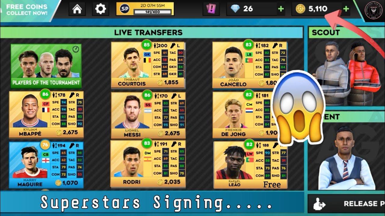 DLS 23 - Superstar Players Signing in Every Position😱