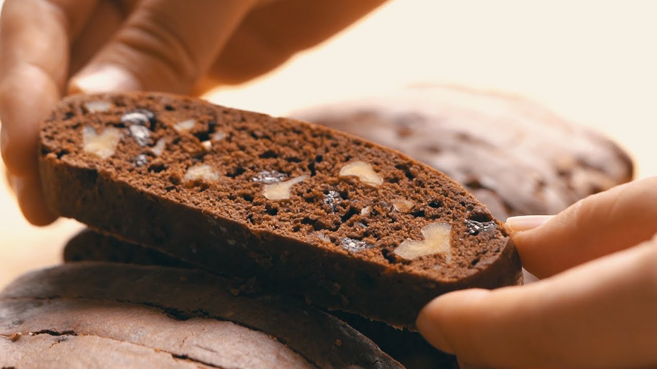 Рецепт шоколадных ореховых бискотти｜Chocolate Walnut Biscotti Recipe