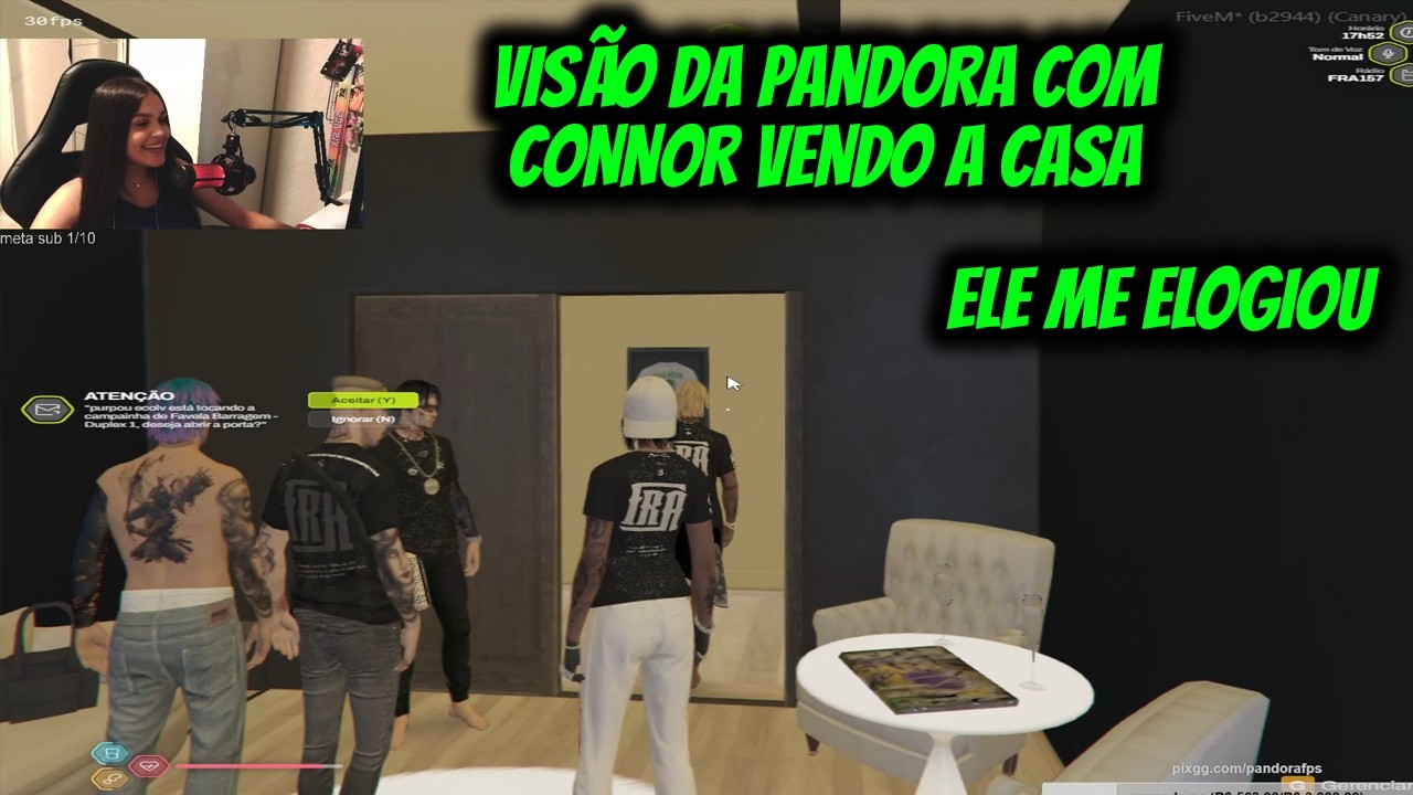 VISÃO DA PANDORA COM  CONNOR VENDO A CASA