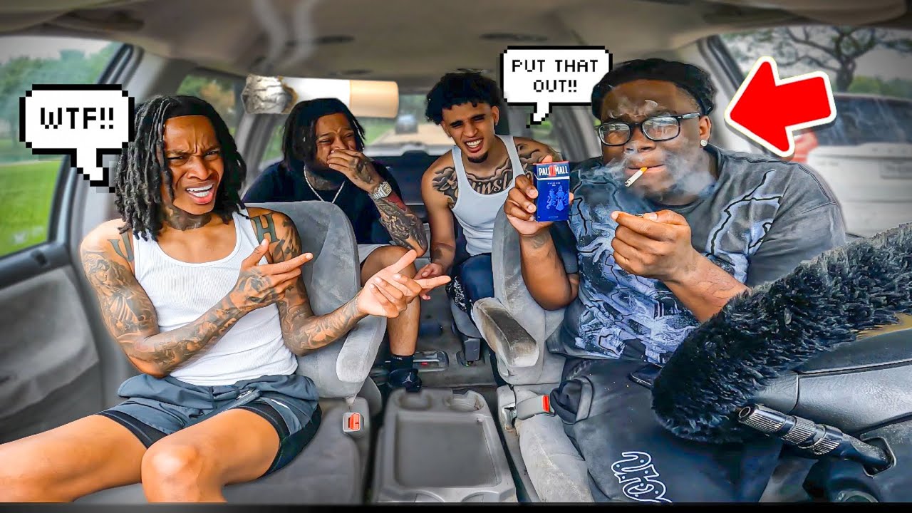 Smoking A Cigarette While Acting Extremely STRESSED In Front Of The Gang To Get There Reaction…💨🚭