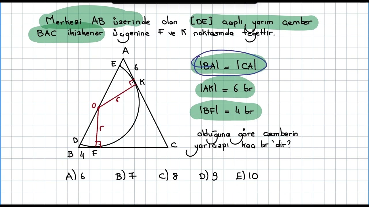 ÜÇDÖRTBEŞTEN GÜZEL BİR GEOMETRİ SORUSU