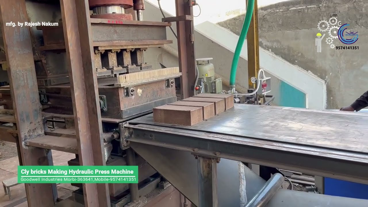Clay bricks Making Hydraulic Press Machine | Making by Matti Product in hydraulic Machine |