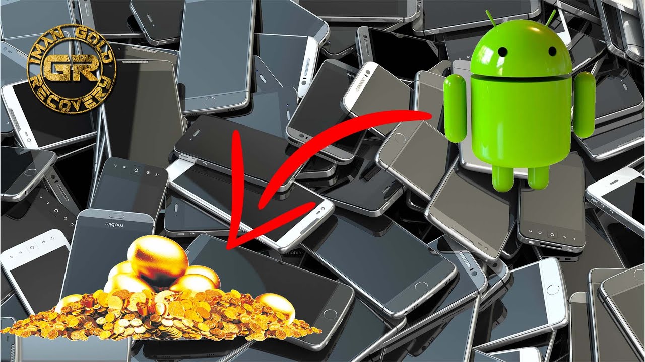 Золото Восстановление из 100 штук андроид смартфонов | Извлечение золота из смартфонов