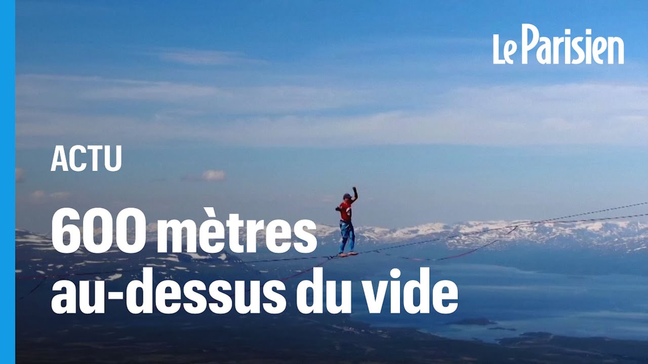 Il marche en équilibre sur une corde pendant plus de 2 kilomètres