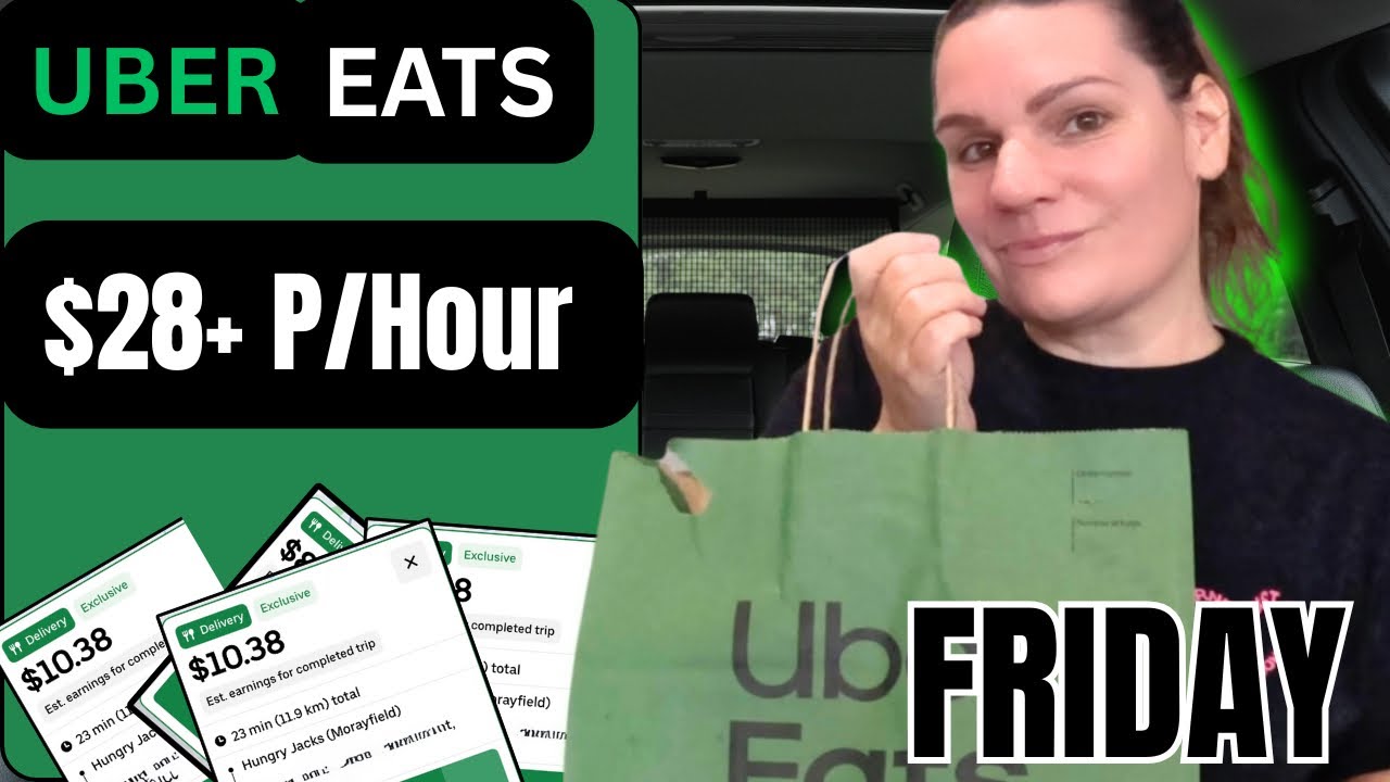 Как я заработал более 28 долларов в месяц с доставкой еды UberEats в Брисбене, Австралия (пятничн...