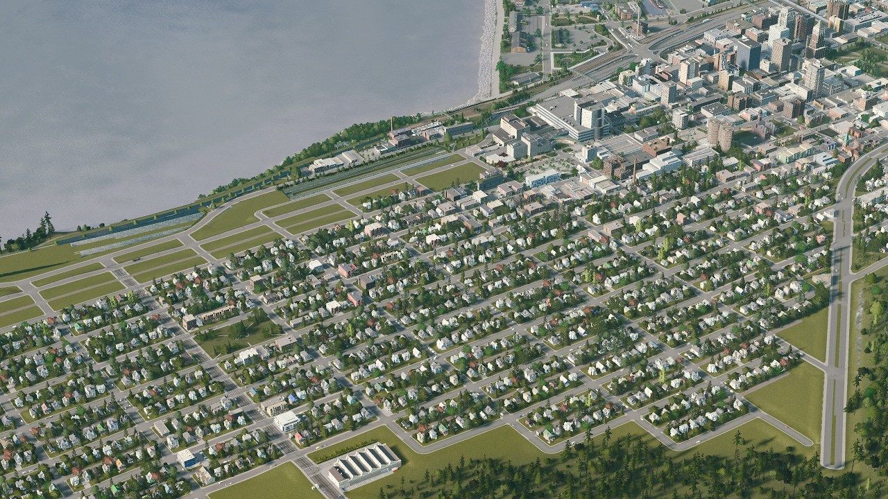 30 minutes of plopping houses by hand (East End expansion full timelapse) | C:S1 Amaranth Bay #23.1
