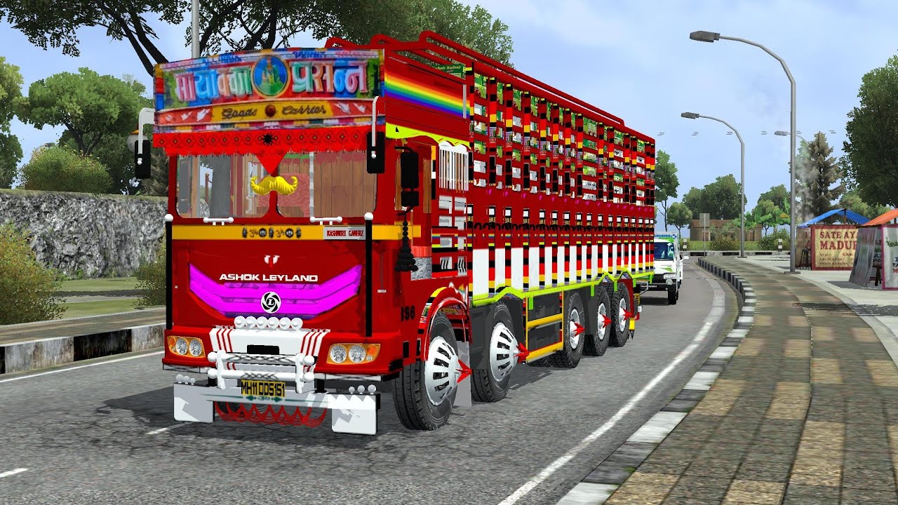 New Ashok Leyland Fully Loaded Truck Mod | Indian Truck Driving in Bussid #truck #gaming #viral