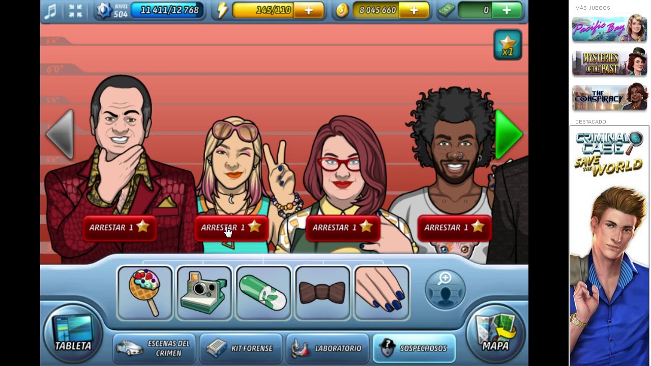 Criminal Case the conspiracy. Caso 15: Arrestar al asesino(leer descripcion)