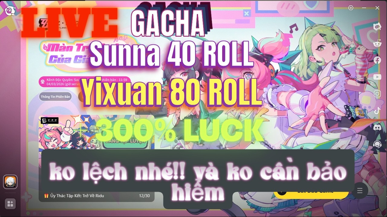 Gacha Sunna hành trình quay lại Zenless Zone Zero [ trực tiếp ]