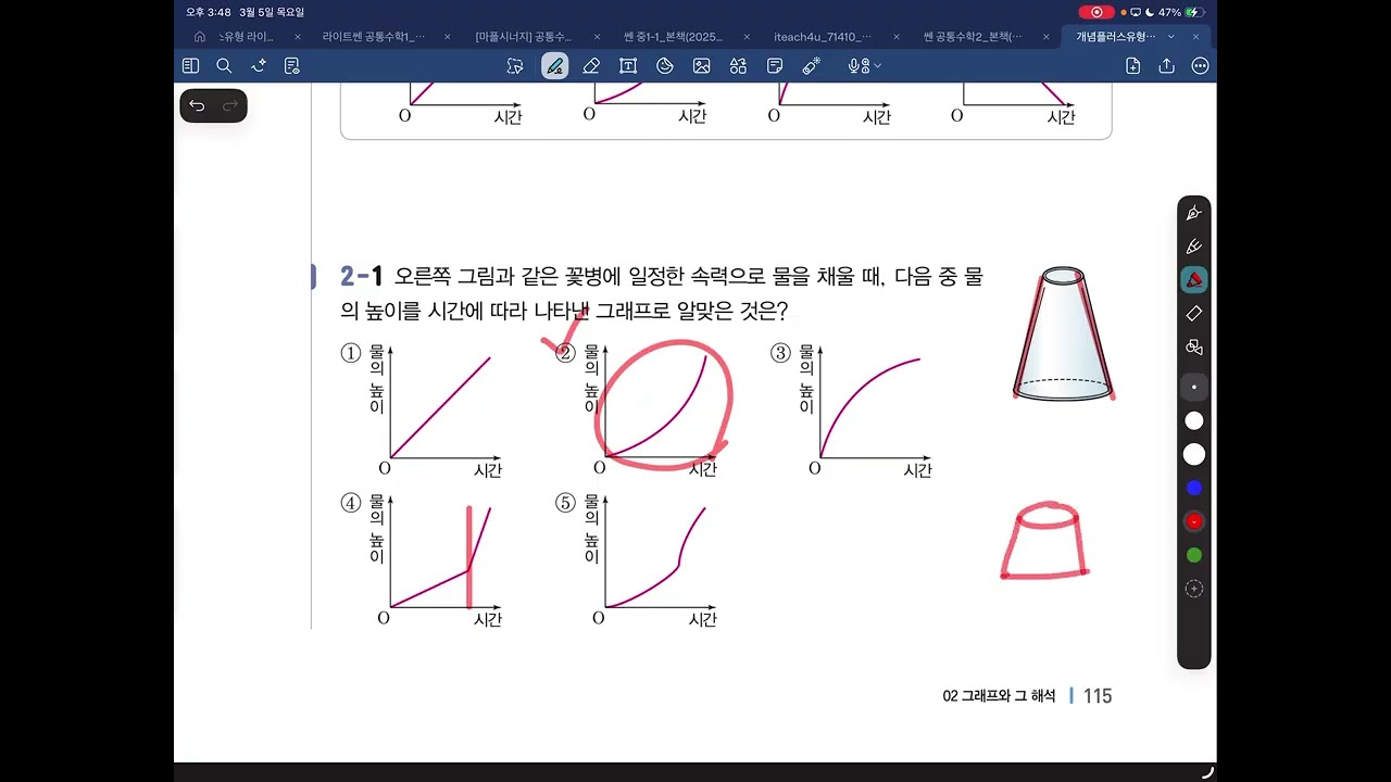 3/5 초6 영재원 중1-1 개플 라이트 그래프해석 개념설명