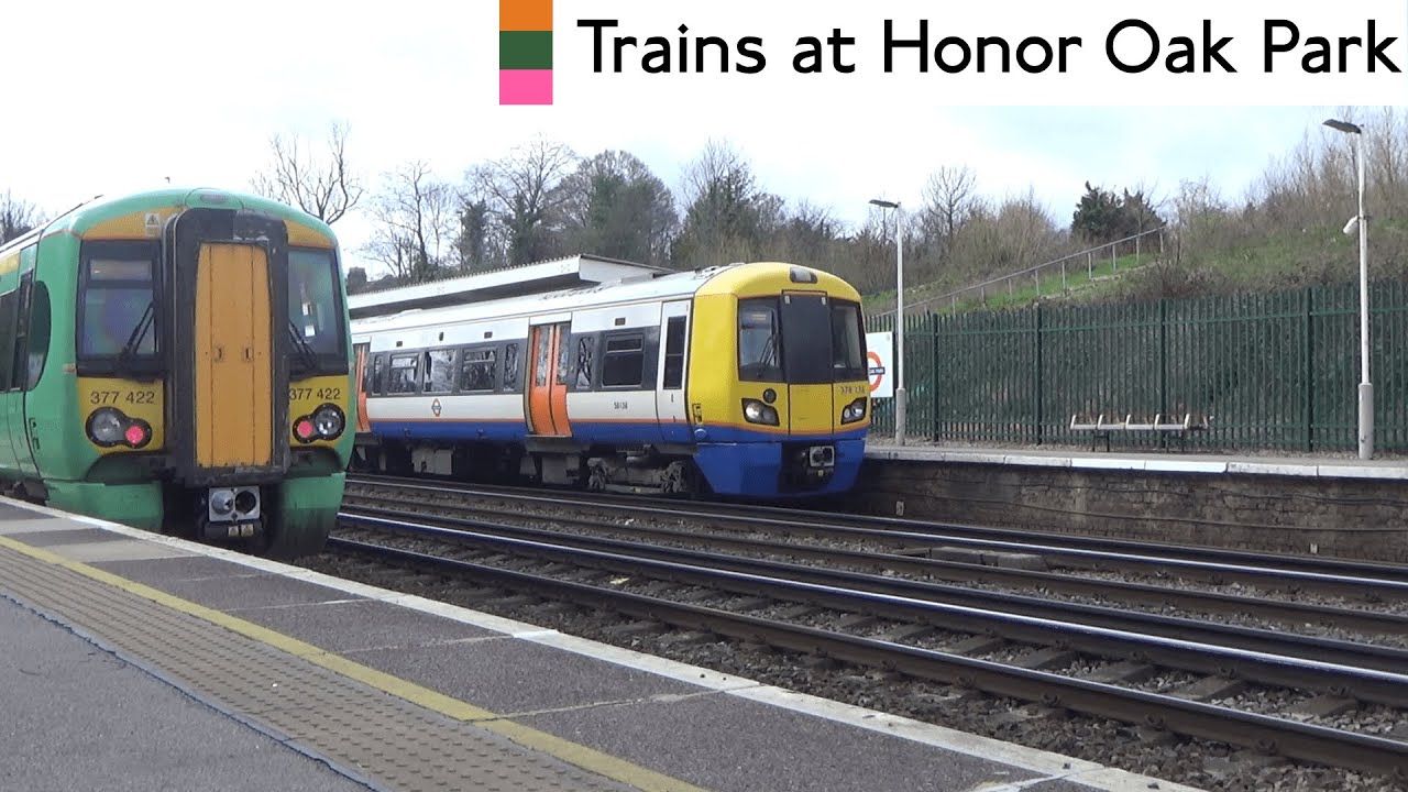 Southern, Thameslink and London Overground Trains at Honor Oak Park