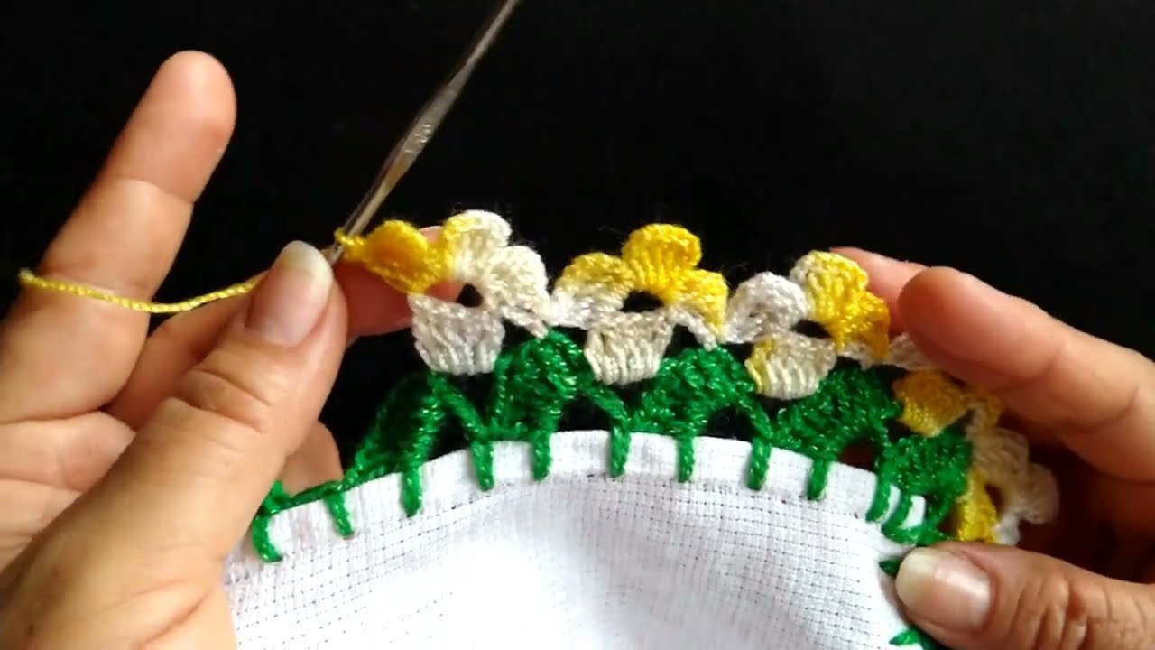 Puntilla num 579 para servilletas de dos vueltas#crochet #tejidos #servilletas #manteles #puntillas