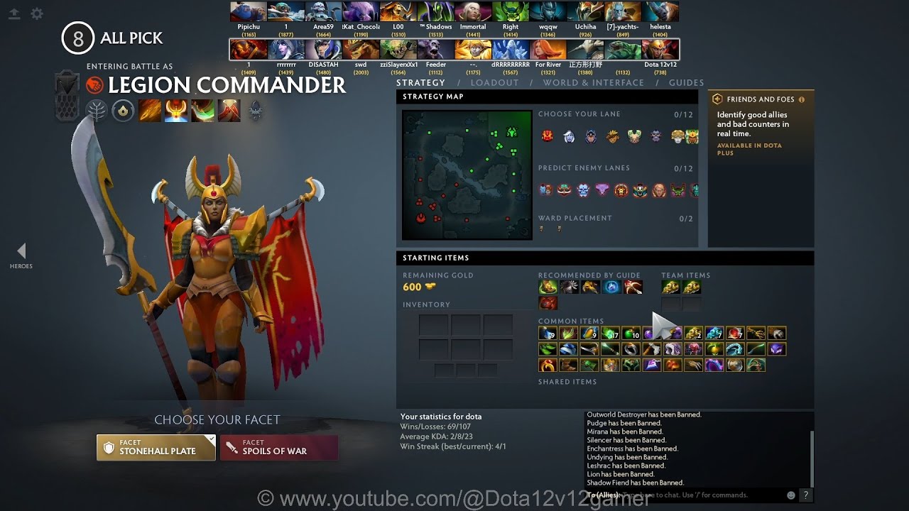 Dota 12v12 - Playing as Legion