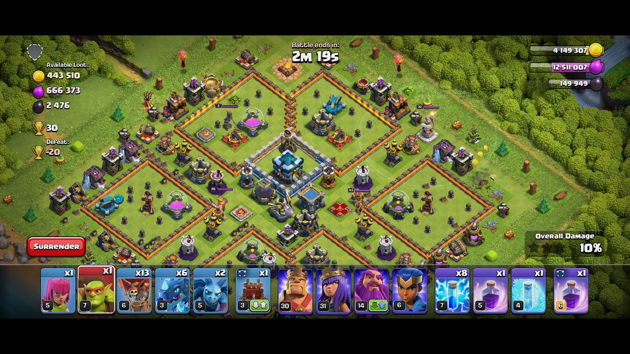 coc 99% attack no sound only gameplay