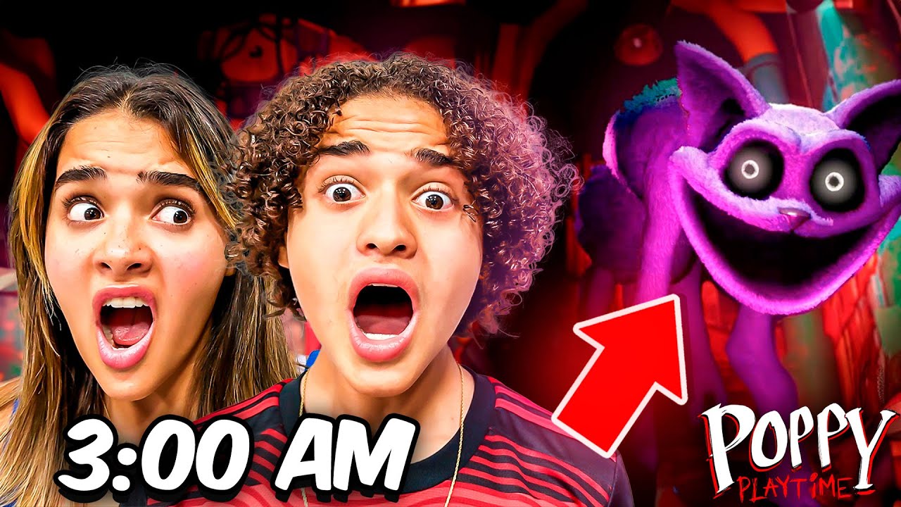 JOGAMOS O NOVO POPPY PLAYTIME 3 AS 3:00 HORAS DA MANHÃ E ELE APARECEU NOVAMENTE 😱😱😱