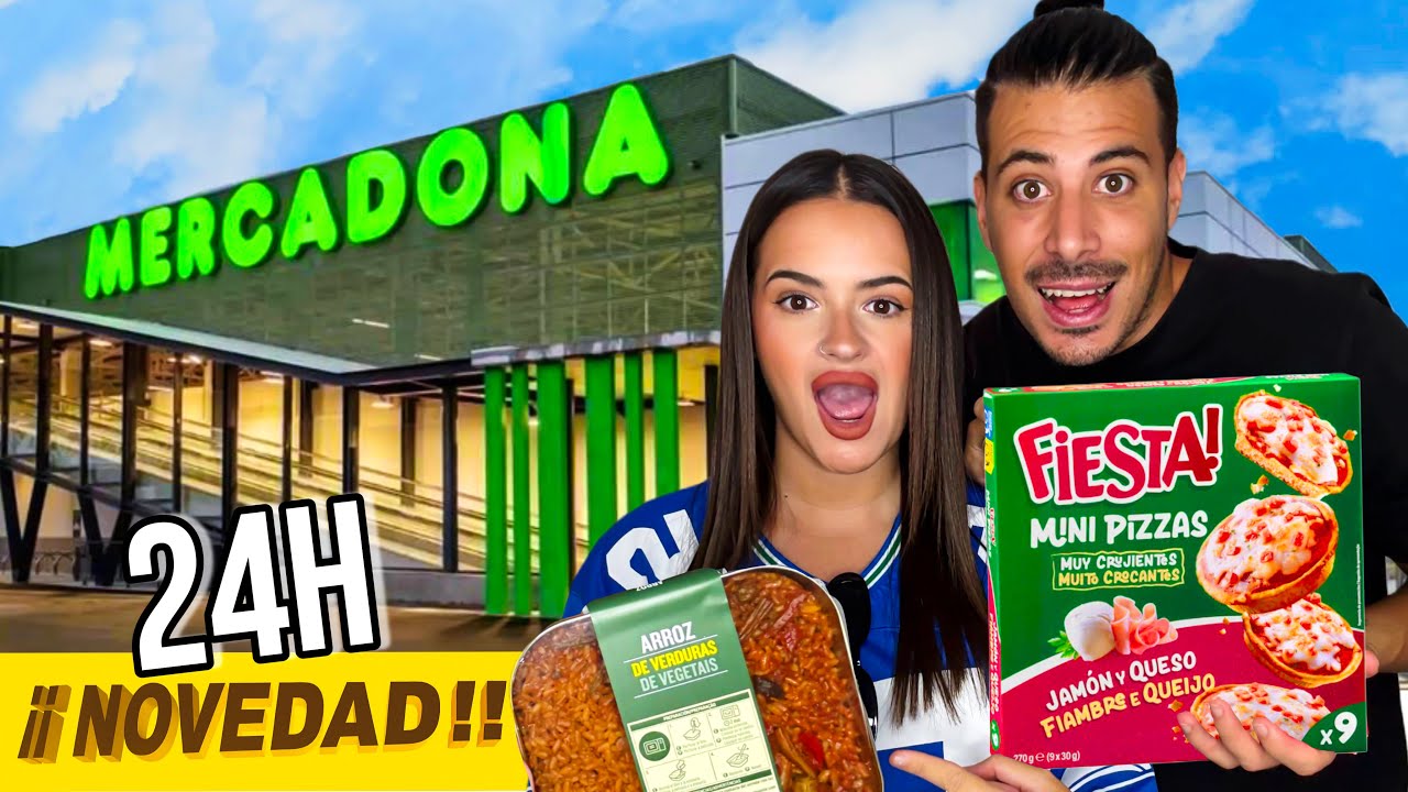 24 HORAS COMIENDO NOVEDADES DE MERCADONA 2025