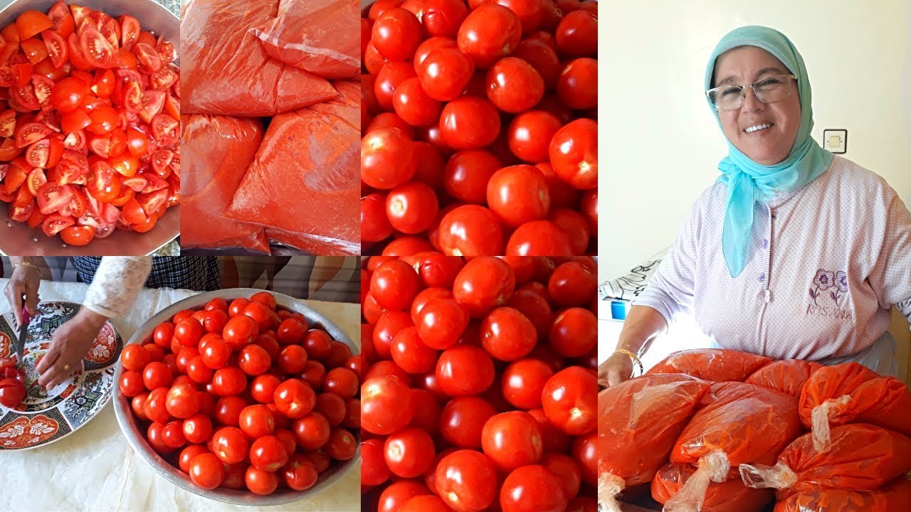صلصة الطماطم🍅وطريقة الإحتفاظ بها في المجمد تحضيرات رمضان🌙من اعداد الحاجة فاطمة