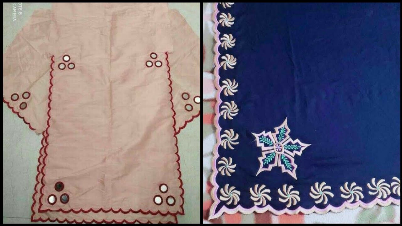 Latest cutwork design, Cutwork design on plain suit, Punjabi suits design with cutwork,
