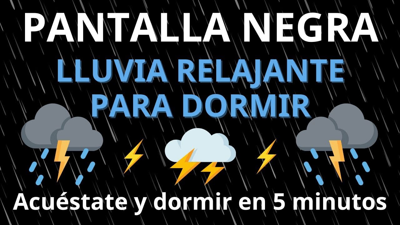 Sueño Instantáneo En 5 Minutos Con Lluvias Y Truenos - Pantalla negra | 11 Horas😴 SIN ANUNCIOS