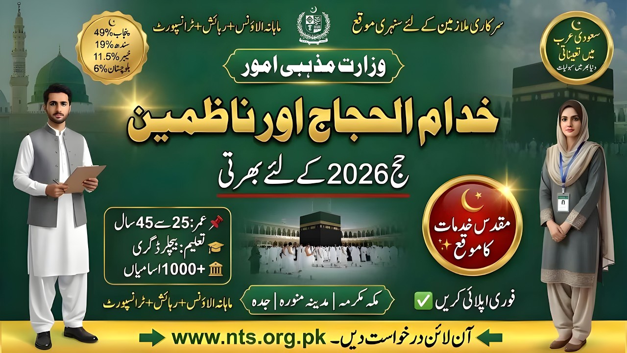 Ministry of Religious Affairs Jobs 2026 | Latest Hajj Directorate Vacancies | Apply Online