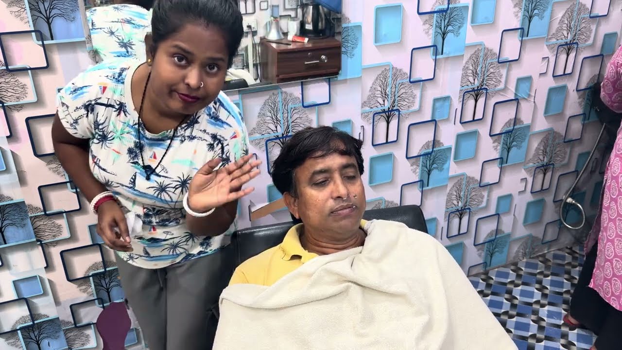 Clean Shave With Foam By Lady Barber 💈 | Smooth Shaving ASMR For Men 2025