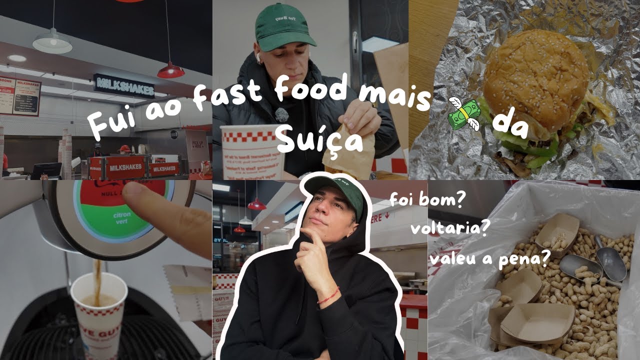 Fui ao fast food MAIS CARO  💸  da Suíça 🇨🇭🫣