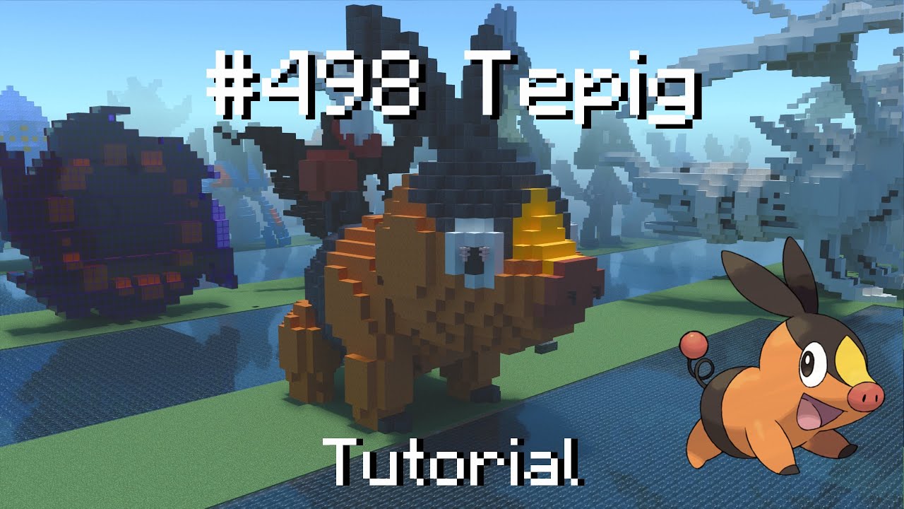 How to build a Pokémon Tepig statue in Minecraft (Tutorial)