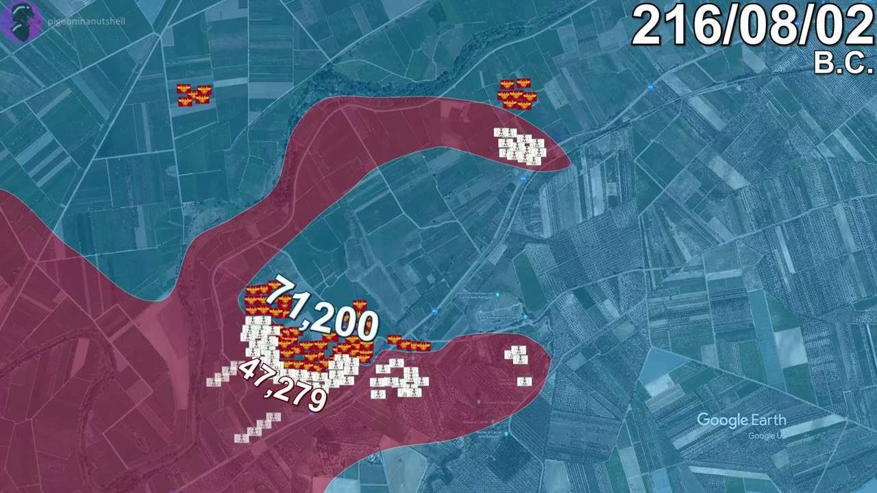 Battle of Cannae using Google Earth