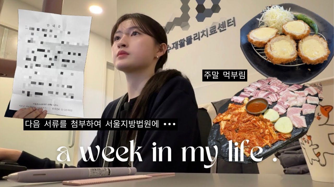 [vlog] 일주일 브이로그 | 원무과 직장인 브이로그 | 법원 출석한 썰 | 환연 현지님 블라우스 손민수 | 속눈썹 탈모요? | 성수 최애 빵집 | 치돈 맛집 발견 | 커플 모임