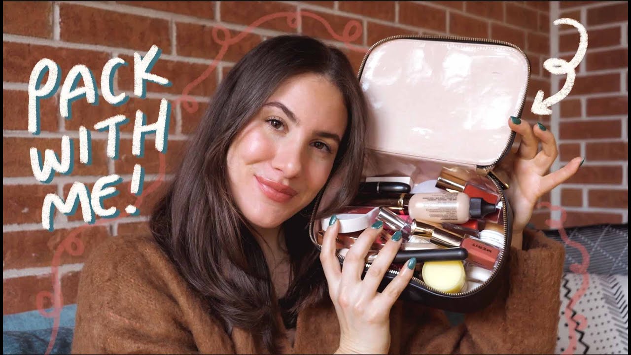 PACK WITH ME: makeup, skincare & hair care (no overpacking!)