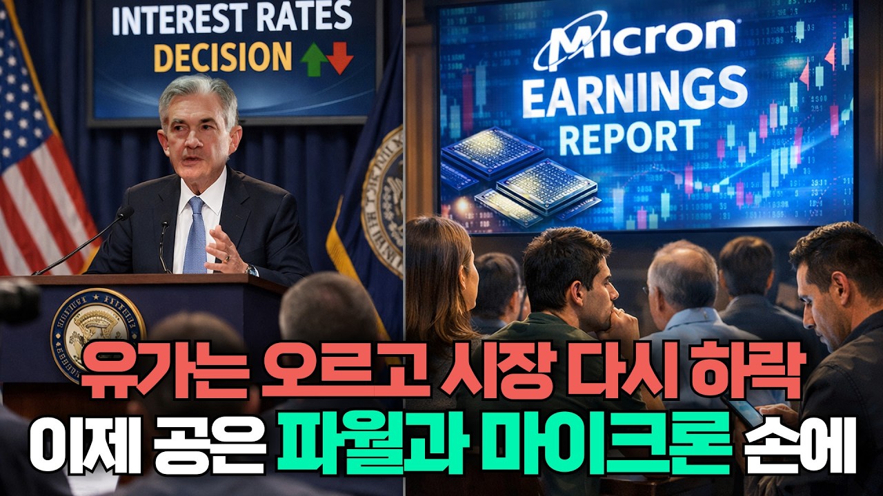 [미주미 라이브] 유가는 꺾이고, 시장은 상승... 이제 공은 파월과 마이크론에게 넘어갔다